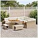 Set Divano da Giardino con cuscino 12 pcs Beige Poly Rattan - Foto miniatura 3