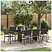 Set da Pranzo per Giardino 9 pcs Nero 190 x 80 x 75 cm - Foto miniatura 2