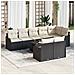 Set Divano da Giardino 9 pcs Nero e bianco Poly Rattan - Foto miniatura 2