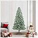 Albero di Natale Artificiale Imbiancato con Luci LED 210 cm - Foto miniatura 2