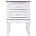 Comodino In Legno Con 2 Cassetti Bianchi 42x34x57.h Cm - Foto miniatura 3