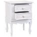 Comodino In Legno Con 2 Cassetti Bianchi 42x34x57.h Cm - Foto miniatura 6