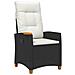 Poltrona reclinabile con tavolino 62 x 64 x 112 cm polyrattan - Foto miniatura 1