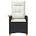 Poltrona reclinabile con tavolino 62 x 64 x 112 cm polyrattan - Foto miniatura 2