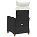 Poltrona reclinabile con tavolino 62 x 64 x 112 cm polyrattan - Foto miniatura 4