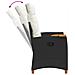 Poltrona reclinabile con tavolino 62 x 64 x 112 cm polyrattan - Foto miniatura 6