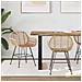Sedia da pranzo 2 pcs Naturale 55 x 50 x 74 cm Rattan e Ferro - Foto miniatura 2
