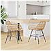 Sedia da pranzo 2 pcs Naturale 55 x 50 x 74 cm Rattan e Ferro - Foto miniatura 3