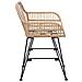 Sedia da pranzo 2 pcs Naturale 55 x 50 x 74 cm Rattan e Ferro - Foto miniatura 6