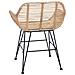 Sedia da pranzo 2 pcs Naturale 55 x 50 x 74 cm Rattan e Ferro - Foto miniatura 7
