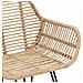 Sedia da pranzo 2 pcs Naturale 55 x 50 x 74 cm Rattan e Ferro - Foto miniatura 9