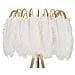 Lampada Da Terra Feather Stand Con Piume Bianche E Base Oro - Foto miniatura 2