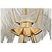 Lampada Da Terra Feather Stand Con Piume Bianche E Base Oro - Foto miniatura 3