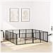 Cancello per cani 8 pcs Nero 100 x 60 cm Acciaio zincato - Foto miniatura 2