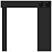 Cancello per cani 8 pcs Nero 100 x 60 cm Acciaio zincato - Foto miniatura 6