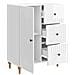 Credenza Bianco Lucido 66 x 34,5 x 90 cm Legno ingegnerizzato - Foto miniatura 3