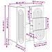 Credenza Bianco Lucido 66 x 34,5 x 90 cm Legno ingegnerizzato - Foto miniatura 9
