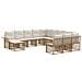 Set Divano da Giardino 12 pcs Naturale e Bianco Crema - Foto miniatura 1
