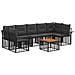 Set di divani da esterno 8 pz Nero e Grigio scuro polyrattan - Foto miniatura 1