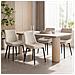 Set Di 2 Sedie Da Pranzo Seduta Imbottita 50x56x83cm - Beige - Foto miniatura 4