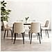 Set Di 2 Sedie Da Pranzo Seduta Imbottita 50x56x83cm - Beige - Foto miniatura 5