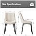 Set Di 2 Sedie Da Pranzo Seduta Imbottita 50x56x83cm - Beige - Foto miniatura 6