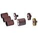 Set 7 Pz Accessori Levigatrice Spazzolatrice A Rullo Satinatrice Rusticatrice - Foto miniatura 2