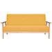 Divano A 3 Posti In Tessuto Giallo - Foto miniatura 3