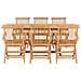 Set da Pranzo per Esterni 7 pz 150-200x100x75 cm Teak Massello - Foto miniatura 5