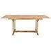 Set da Pranzo per Esterni 7 pz 150-200x100x75 cm Teak Massello - Foto miniatura 6
