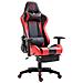 Sedia Gaming Boavista in Similpelle I Poltrona Racing con Doppio Cuscino I Sedia Ufficio Sportiva Portata Max 136 kg I Sedia Gamer Nero Rosso con Poggiapiedi - Foto miniatura 1