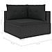 Set Divani Da Giardino 10 Pz Con Cuscini In Polyrattan Nero - Foto miniatura 6