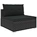 Set Divani Da Giardino 10 Pz Con Cuscini In Polyrattan Nero - Foto miniatura 10