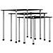 Tavolini Impilabili 3 Pz Neri In Vetro Temperato - Foto miniatura 1