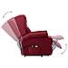 Poltrona Massaggiante Alzapersona Rosso Vino In Tessuto - Foto miniatura 5