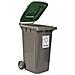 Bidone per la raccolta differenziata grande 240 lt condominio hotel ristoranti certificato UNI EN840 per rifiuti e riciclo verde - Foto miniatura 1