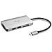 Docking Station UH1400P Hub Portatile Senza driver 8-in-1 USB-C Colore Argento Nero - Foto miniatura 1