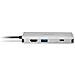 Docking Station UH1400P Hub Portatile Senza driver 8-in-1 USB-C Colore Argento Nero - Foto miniatura 3