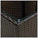 Tavolino Marrone 41,5x41,5x44cm in Polyrattan e Vetro Temperato - Foto miniatura 5