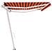 Tenda da Sole Retrattile Manuale LED 600x300 cm Arancio Marrone - Foto miniatura 4