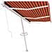 Tenda da Sole Retrattile Manuale LED 600x300 cm Arancio Marrone - Foto miniatura 7