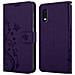 Custodia Compatibile Con Samsung Galaxy Xcover Pro In Lilla Scuro Fiore - Coperchio Protettivo In Design Floreale Con Chiusura Magnetica, Funzione Stand E Slot Per Carte - Foto miniatura 8