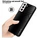 Custodia Compatibile Con Samsung Galaxy S21 5g - Ottica A Strisce In Opale Nero - Coperchio Protettivo In Vetro Temperato E Silicone Tpu - Foto miniatura 6