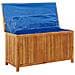 Baule Da Giardino 113x50x58 Cm In Legno Massello Di Acacia - Foto miniatura 5