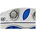 Wm1111 Mini Lavatrice Portatile Con Centrifuga Per Campeggio Capacità 3kg Vestiti 150w Bianco /blu - Foto miniatura 6