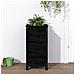 Fioriera Da Giardino Nera 40x40x78 Cm Legno Massello Di Pino - Foto miniatura 1