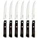 Tramontina Classic, Set 6 Coltello Da Bistecca Dentato A Punta, Manico Legno Nero - Foto miniatura 1