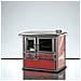 Cucina Stufa A Legna Bordeaux Con Maioliche In Ceramica Focolare In Ghisa 8,4 Kw Life - Foto miniatura 2