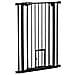 Cancellino Per Cani Regolabile Alto Con Porta Piccola E Chiusura Automatica, 74-80x104cm, Nero - Foto miniatura 1