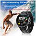 Smartwatch Con Chiamata Bluetooth, Monitoraggio Frequenza Cardiaca E Pressione Sanguigna, Ip68 Impermeabile Black - Foto miniatura 2